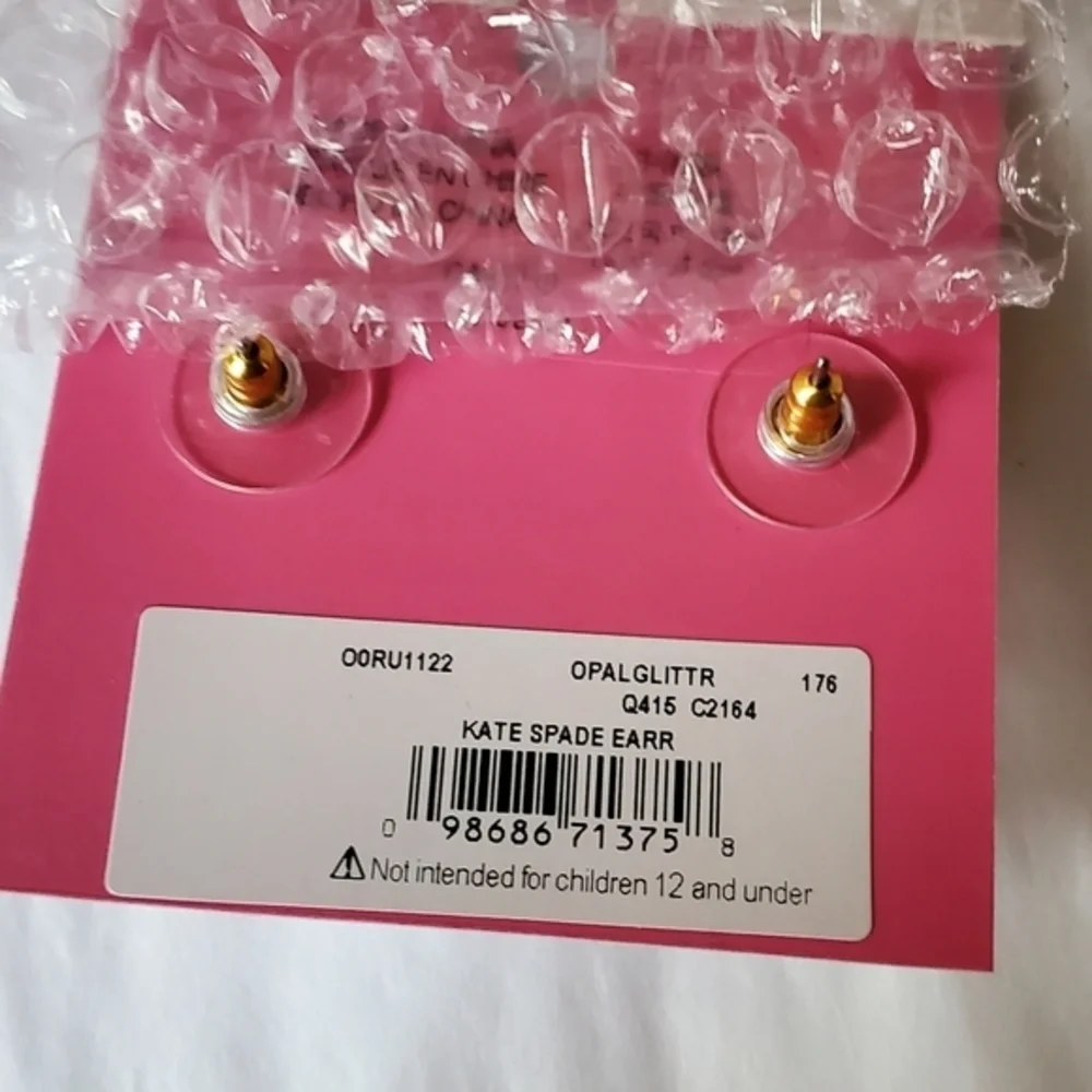 Kate Spade glitter gumdrop earrings NWT‎